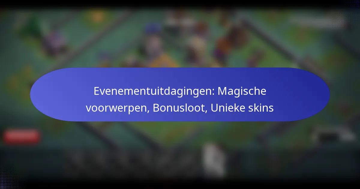 Read more about the article Evenementuitdagingen: Magische voorwerpen, Bonusloot, Unieke skins