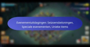 Read more about the article Evenementuitdagingen: Seizoensbeloningen, Speciale evenementen, Unieke items