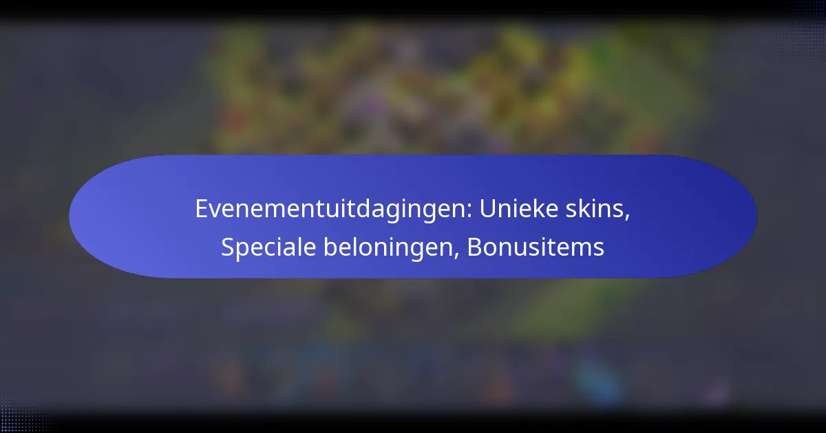 Read more about the article Evenementuitdagingen: Unieke skins, Speciale beloningen, Bonusitems
