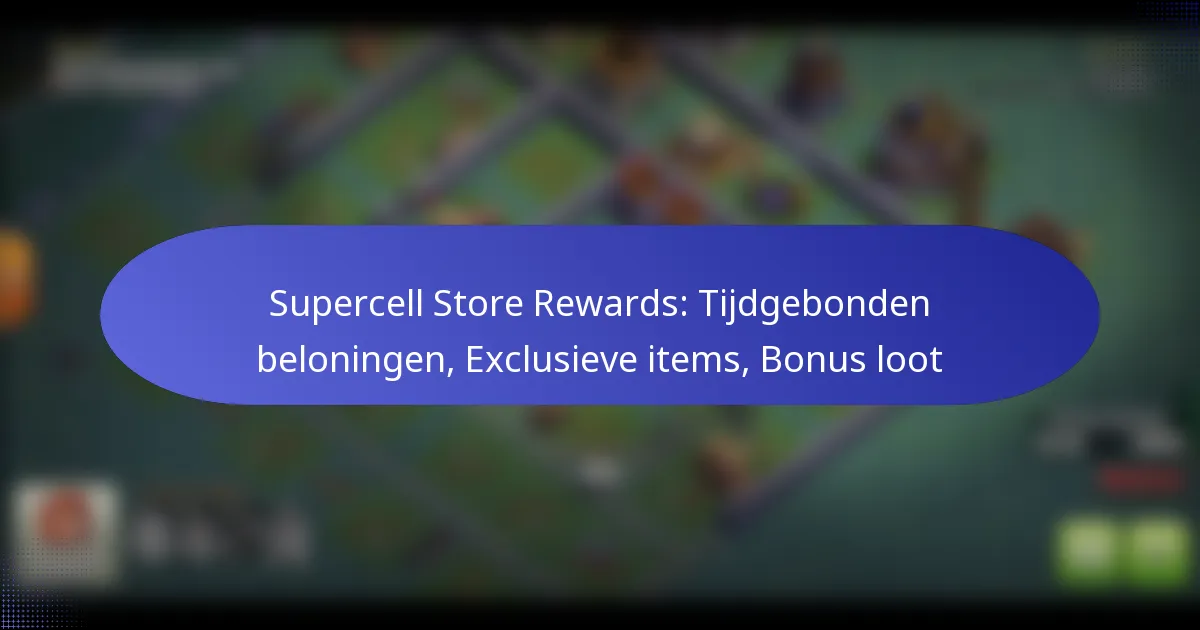 Read more about the article Supercell Store Rewards: Tijdgebonden beloningen, Exclusieve items, Bonus loot