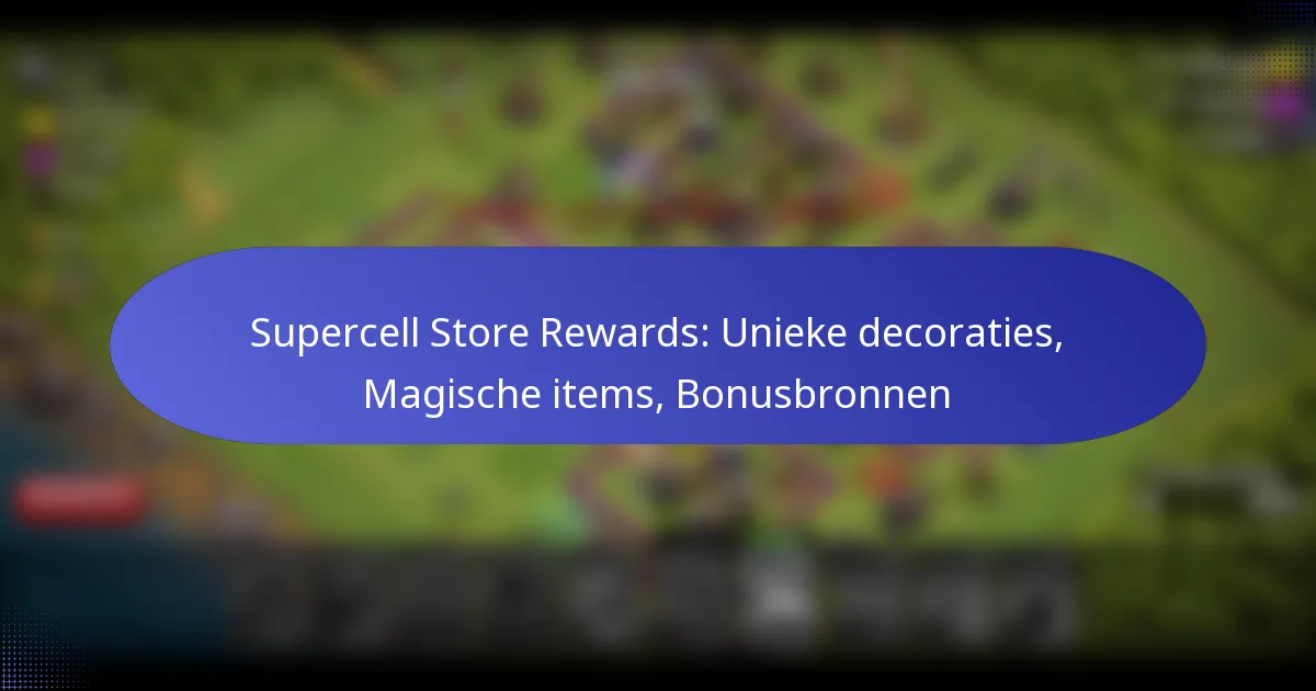 Read more about the article Supercell Store Rewards: Unieke decoraties, Magische items, Bonusbronnen