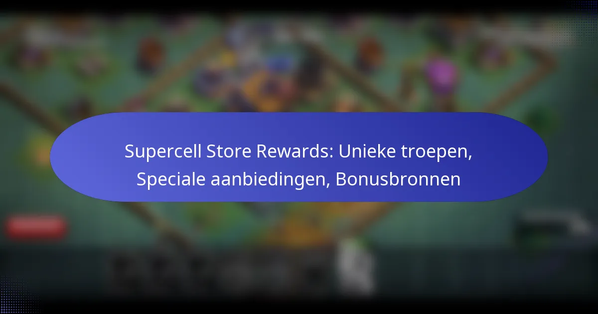 Read more about the article Supercell Store Rewards: Unieke troepen, Speciale aanbiedingen, Bonusbronnen