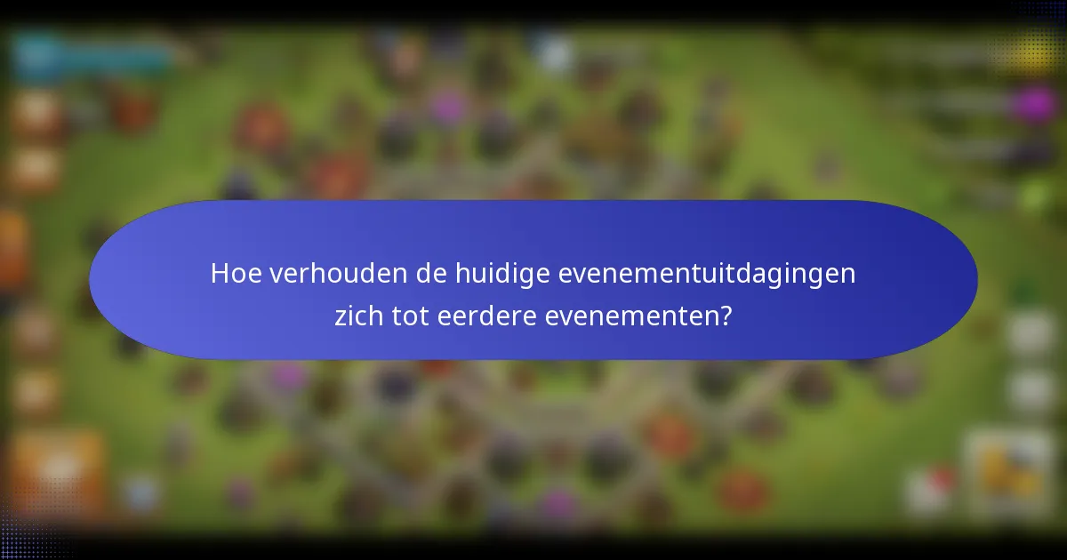 Hoe verhouden de huidige evenementuitdagingen zich tot eerdere evenementen?