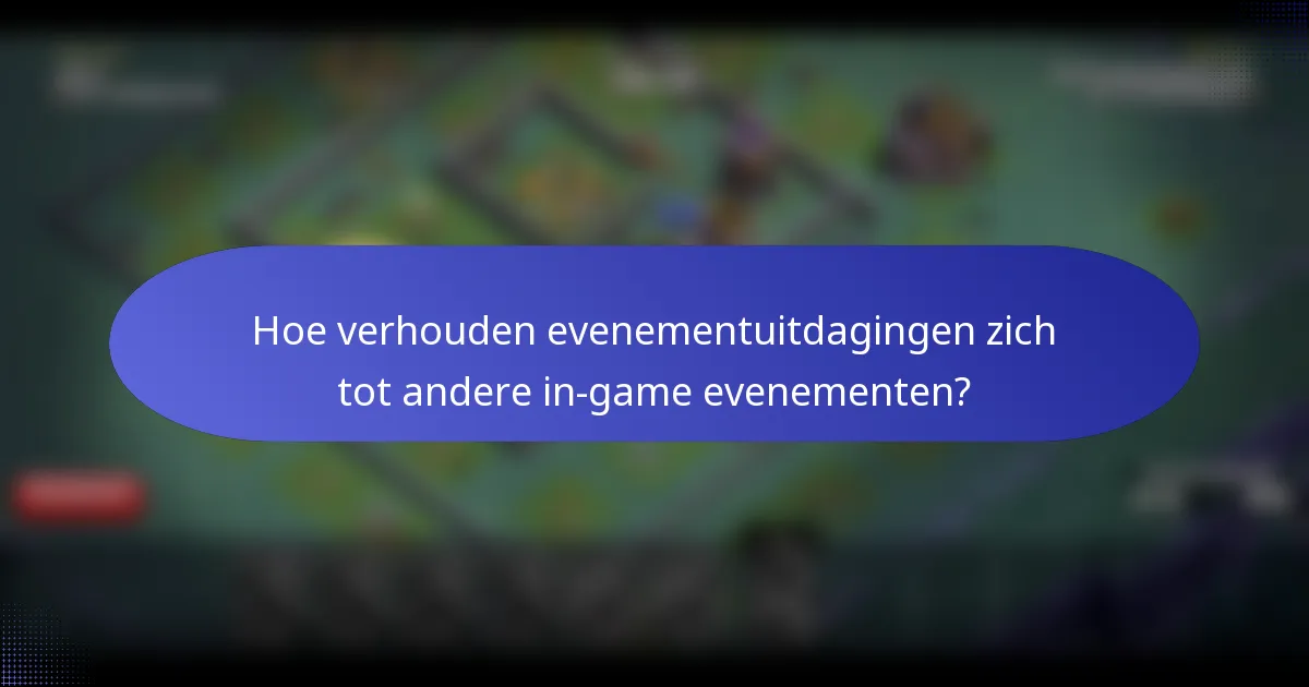 Hoe verhouden evenementuitdagingen zich tot andere in-game evenementen?